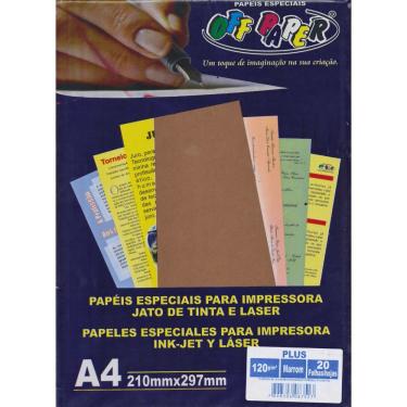 Imagem de Papel A4 Off Paper Plus 120G para Impressão e Trabalhos Gráficos Formato 210X297MM 20 F...