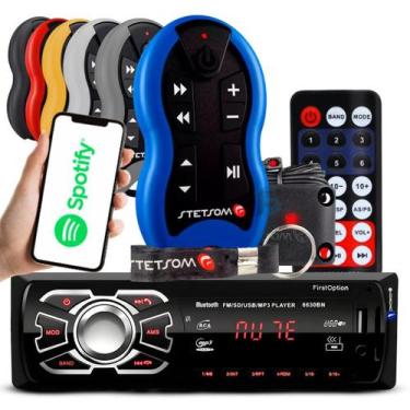 Imagem de Aparelho De Som Carro Radio Automotivo Bluetooth Pendrive Sd Rádio - F