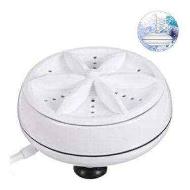 Imagem de Mini Máquina De Lavar Ultrasonic  Portátil Lavanderia Branco Alfa.shop