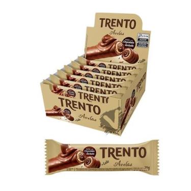 Imagem de Caixa Chocolate Trento Avelã 16 Unidades 29g 464g Peccin