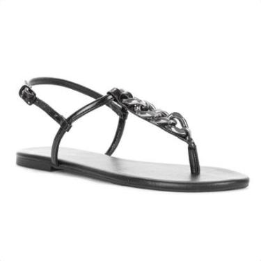 Imagem de Sandália Rasteira Anacapri Corrente Slim New Preto - Feminino-Feminino
