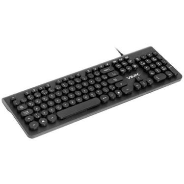 Imagem de Teclado Multimídia Vinik DC100P, USB, Teclas Redondas, ABNT2, Preto - 