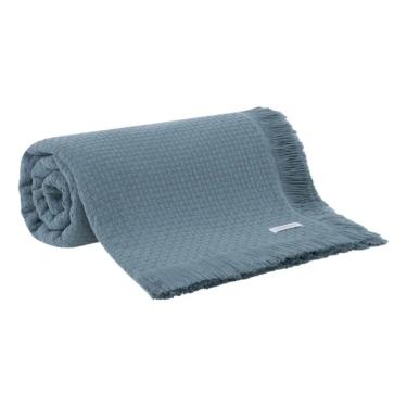 Imagem de Colcha Manta Cama Sofá Buddemeyer In Design Solteiro Verde C/ Franja