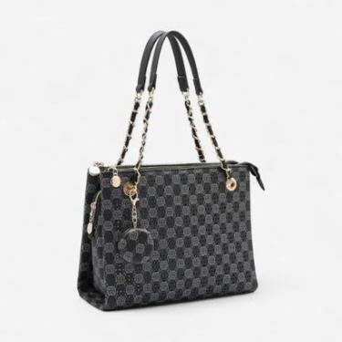 Imagem de Bolsa Feminina Chenson Original New Cristal Ombro Preto-Feminino