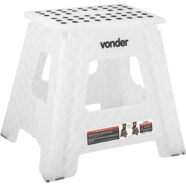 Imagem de Banqueta Plástica Dobrável 360Mm Transparente Vonder