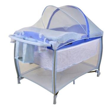 Imagem de Berço Infantil Portátil New Aconchego Azul Burigotto Até 15k, Berço, B