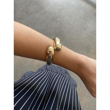 Imagem de Bracelete Pesado em Formato de Gota Roberta - COR DE PIMENTA
