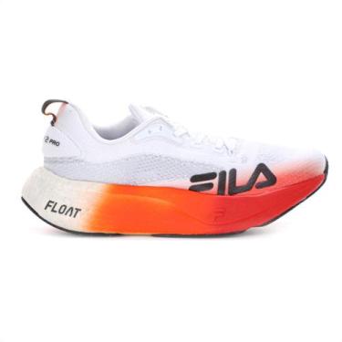 Imagem de Tênis Fila Float Maxxi 2 Pro Branco Laranja e Vermelho - Feminino, 34,