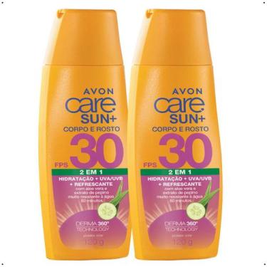 Imagem de Kit C/2 Protetor Solar Corpo e Rosto FPS 30 Avon Care 120g