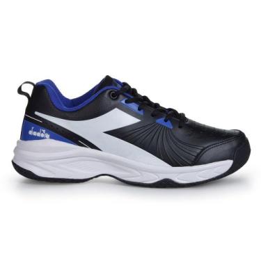 Imagem de Tênis Diadora Strike Preto e Royal Unissex, Preto, Royal, Branco, 41