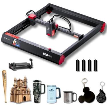 Imagem de Gravadora Laser CNC Alpha MK2 20W, Corta MDF 20mm e Grava Metais, com 