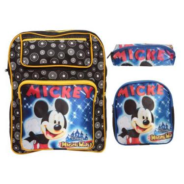Imagem de Kit Mochila Infantil Masculina Costas Lancheira Tam Média - Plike