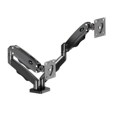 Imagem de Suporte Ergonômico Articulado de Mesa, 2 Monitores 17" a 35", Pistão a Gás, Suporta Até 9kg por Tela, Preto, F160N, ELG
