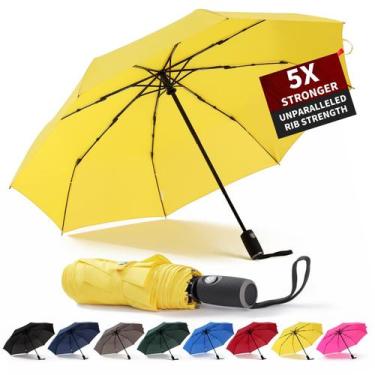 Imagem de Guarda-chuva Anntrue Windproof Travel Auto Open Close Yellow