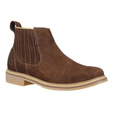 Imagem de Botina Masculina Bico Quadrado Terra Zebu 33570, 41, Terra