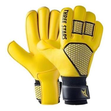 Imagem de Luva Goleiro Campo Three Stars Emotion Profissional, Emotionamarela, M