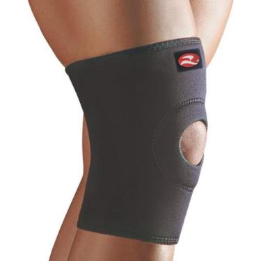 Imagem de Joelheira Realtex Neoprene Com Orifício e Reforço, Preto, GG