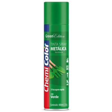 Imagem de Tinta Spray Metálica Verde Chemicolor 400ml Decorativa