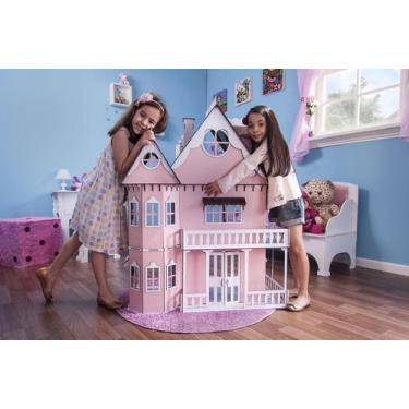 Imagem de Kit Casa Boneca e Móveis Escala Barbie Emily P+B - Darama