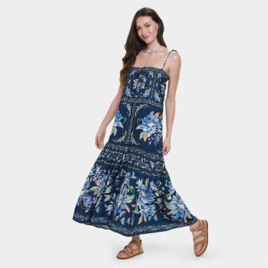 Imagem de Vestido Farm Ana Feminino, Azul, G