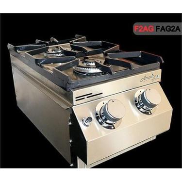 Imagem de Fogão de embutir range top 2 bocas 100% aço inox 304 - Amazingrill