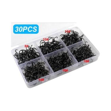 Imagem de Anzóis Triplos De Ângulo Pequeno 30 Peças 8-18  Kit De Iscas De Pesca 