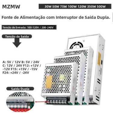 Imagem de Fonte De Alimentação Com Dupla Saída De Alta Potência 30W-500W AC 100-