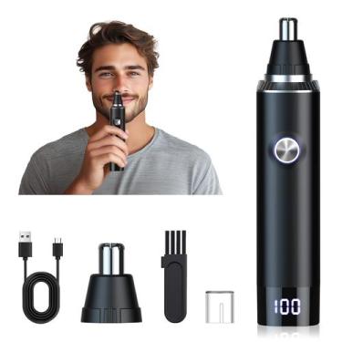Imagem de Aparador de pêlos para nariz e orelhas Ginity 2025 LED Light USB recar