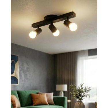 Imagem de Trilho Eletrificado E27 Led 3 Spot Sobrepor Articulado Conector Canopl