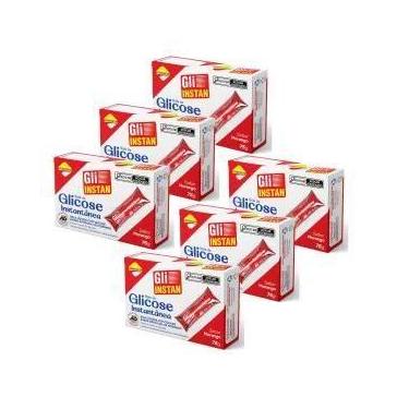 Imagem de Kit 6 Unid. Gli-instan Morango Glicose Instantânea Lowçucar