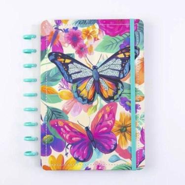 Imagem de Caderno de Disco Butterfly Disko Capa Dura Médio com 09 Discos Metálic