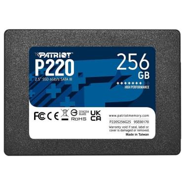 Imagem de SSD Patriot P220 2.5 SATA III Leitura 550MB-s 256GB Interno para Notebook e PC