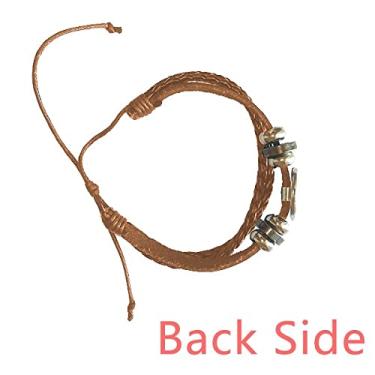 Imagem de un brand Pulseira de couro com círculo de repetição de linha de ilusão