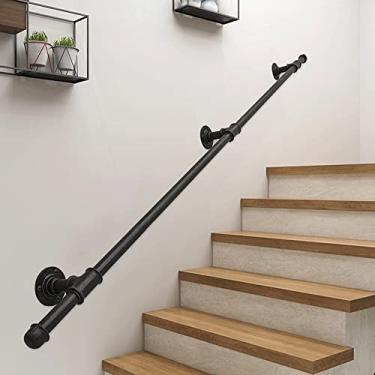 Imagem de Pkfinrd Kit de suporte de trilho para corrimão escada de corrimão escadas, corrimão, corrimão, escadas, corrimão, corrimão, corrimão, escadas, corrimão, corrimão, escadas, corrim
