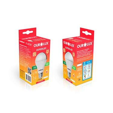 Imagem de Lampada LED Bulbo OUROLUX, Amarela, 4,7W, Bivolt, Base E27
