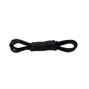 Imagem de WSLCN 1 pare de cadarços encerados redondos para sapatos sociais, botas martin, botas de trabalho (Preto) 70cm de comprimento