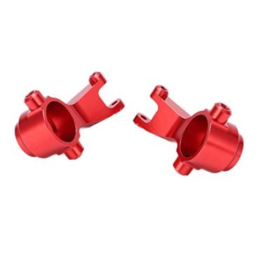 Imagem de SPYMINNPOO Bloco de direção RC de liga de alumínio com rolamentos e parafusos para carro ARRMA Senton Series 1/10 RC (vermelho)