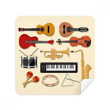 Imagem de Electric Piano Trombone Violão Óculos Musicais Pano Limpador de Tela Tecido Camurça Pacote com 2