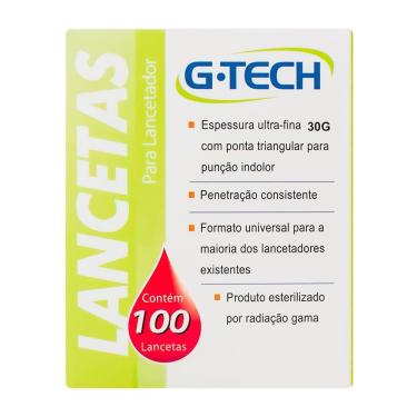 Imagem de Lancetas G-Tech 30G 100 Unidades