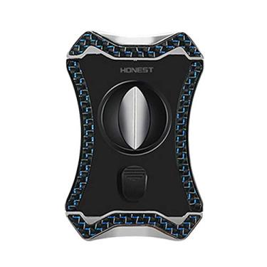 Imagem de AKT Cortador de Charutos V-Cut Aço Inoxidável Guilhotina de Charutos V-Blade Guilhotina, Ferramenta de Charutos Preto-Prata