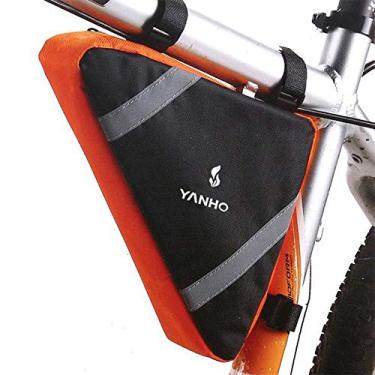 Imagem de AKT Bolsas Multifuction para Bicicleta de Ciclismo com Tubo Frontal Bolsa para Celular Bolsas de Sela para Mountain Bike Acessórios MTTB, Laranja