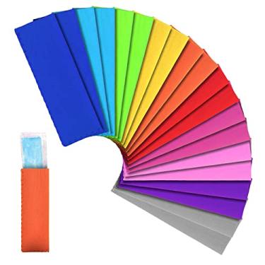 Imagem de LUTER 20 peças de mangas Ice Pop livres de BPA, sacos de suporte de picolé reutilizáveis em 10 cores de neoprene para congelador para crianças ICY Drinks Sunmmer Party (15 x 4 cm)