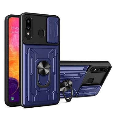 Imagem de Para Samsung Galaxy A10S A20 A20S A21S A30 A30S A31 A50 A50S A51 A71 Case Anti-drop Armor Stand Anel Slide Camera Slot Cover, Azul, Para Galaxy A30S