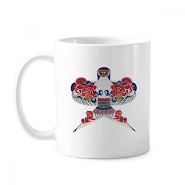 Imagem de Caneca tradicional com estampa de pipa de cultura chinesa cerâmica xícara de porcelana de café