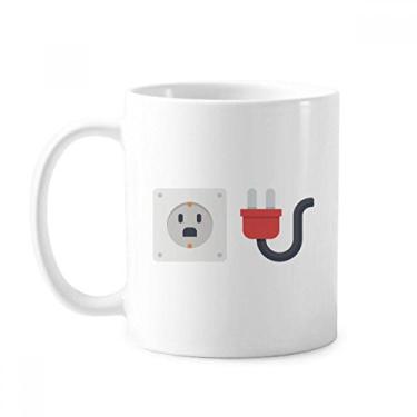 Imagem de Plugue Tomada Circuito Diagrama Caneca Padrão Cerâmica Café Porcelana Copos Louça