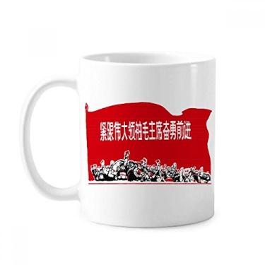 Imagem de Red Flag Book Soldado Tambor Vermelho Caneca Cerâmica Café Porcelana Utensílios de Mesa
