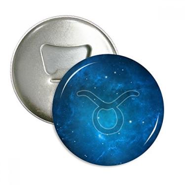 Imagem de Imã de geladeira com emblema multifuncional Starry Night Taurus Constelação do Zodíaco