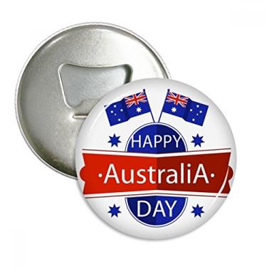 Imagem de Bandeira do Dia da Austrália Feliz Dia da Austrália Abridor de Garrafas Emblema Multifuncional