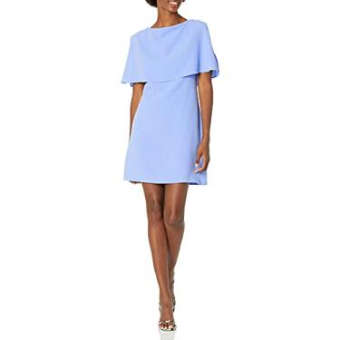 Imagem de Adrianna Papell Vestido feminino Cameron tecido popover, Lavanda azul, 44