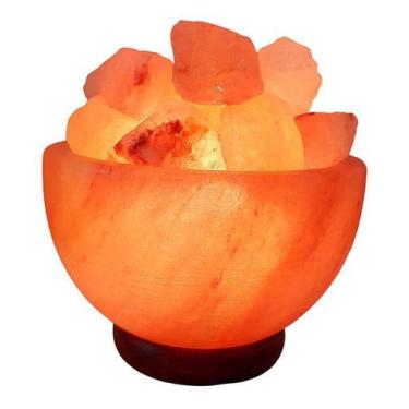 Imagem de Abajur Luminária Terapêutica Sal Rosa Himalaia  Fire Bowl - Equilibriu